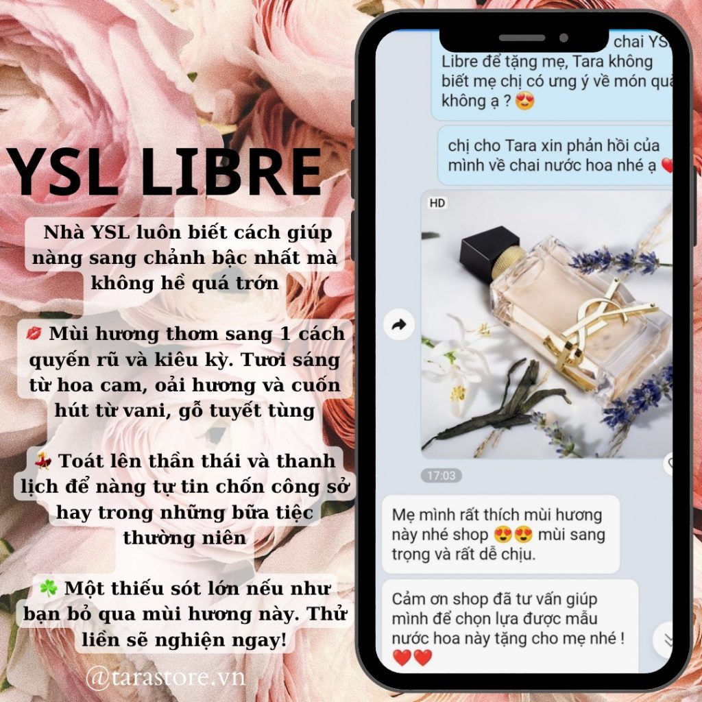 Chị Thy đã gửi feedback về Tara về chai nước hoa YSL Libre